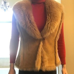 Real fur vest size M